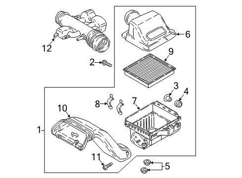 2020 Ford F-150 Inlet Tube Diagram for JL3Z-9B659-A
