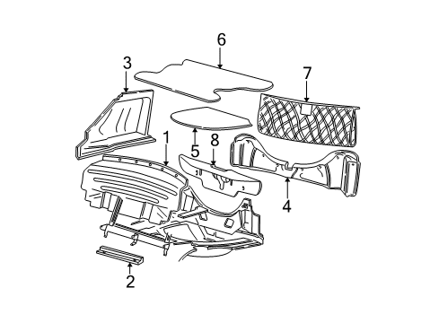 2003 Ford Mustang Interior Trim - Rear Body Diagram