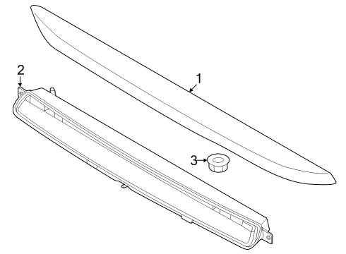 2025 Ford Mustang High Mount Lamps Diagram