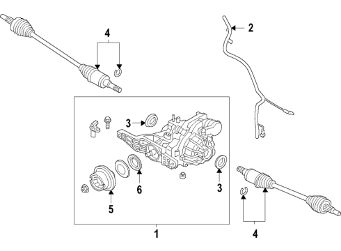2024 Ford Bronco Sport Differential - Rear Diagram