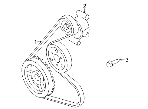 2011 Mercury Mariner Belts & Pulleys - Belts Diagram 2 - Thumbnail