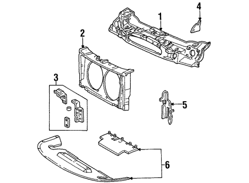 1997 Mercury Sable Radiator Support Diagram