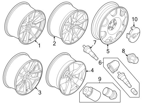 2025 Ford Mustang Wheels & Trim Diagram 3 - Thumbnail