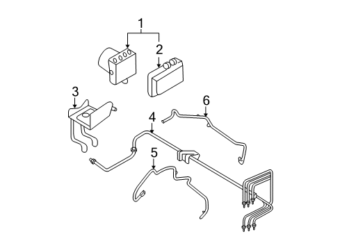 2006 Ford Five Hundred ABS Components Diagram
