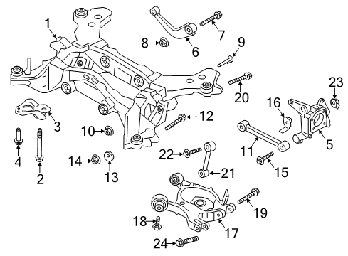2013 Lincoln MKZ Rear Suspension Components Diagram 2 - Thumbnail