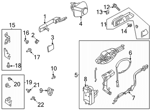 2024 Ford Bronco Lock & Hardware Diagram