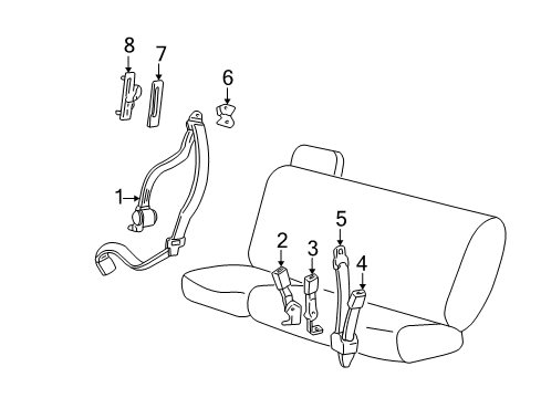 2005 Ford Excursion Seat Belt Diagram
