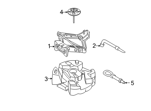 2013 Lincoln MKZ Jack & Components Diagram