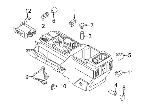 2019 Ford F-150 Front Console Diagram 6 - Thumbnail