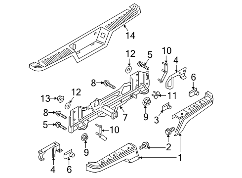2024 Ford F-150 Bumper & Components - Rear Diagram 2 - Thumbnail