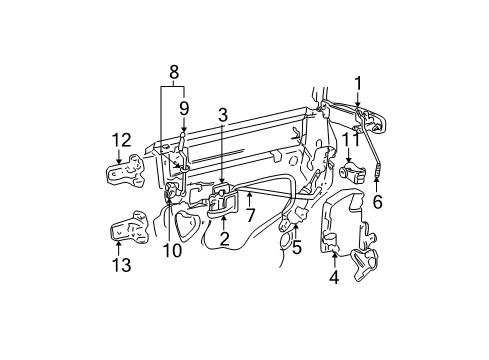 2003 Lincoln Town Car Rear Door Diagram