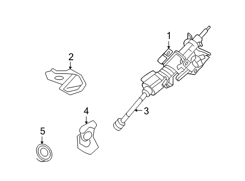 2007 Mercury Milan Steering Column Assembly Diagram