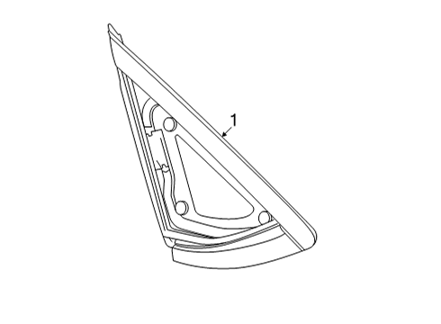 2024 Ford Mustang Mach-E Glass & Hardware - Quarter Panel Diagram