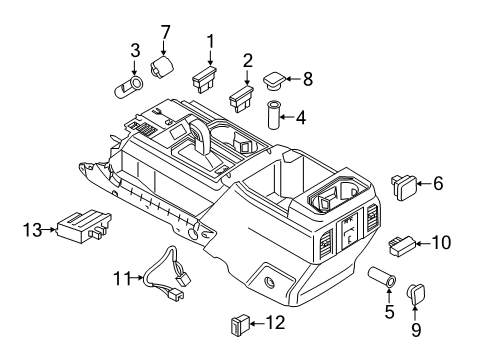 2019 Ford F-150 Power Outlet, Rear Diagram for HL3Z-19N236-A