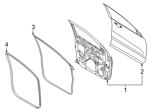 2019 Ford Ranger Door & Components Diagram 2 - Thumbnail