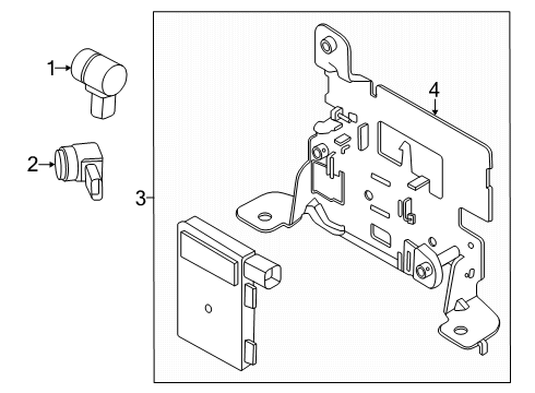 2024 Ford Ranger Electrical Components - Front Bumper Diagram 3 - Thumbnail