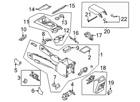 2025 Ford Bronco Front Console Diagram 5 - Thumbnail