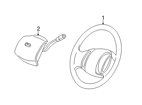 2006 Lincoln Mark LT Steering Wheel & Trim Diagram