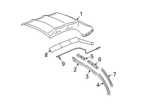 2012 Ford Mustang Covers & Trim - Top Diagram