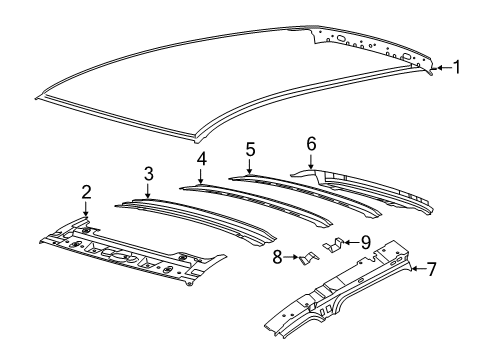 2024 Lincoln Corsair Roof & Components Diagram 2 - Thumbnail