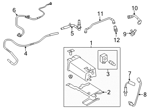 2016 Ford Explorer Vapor Canister Diagram 3 - Thumbnail