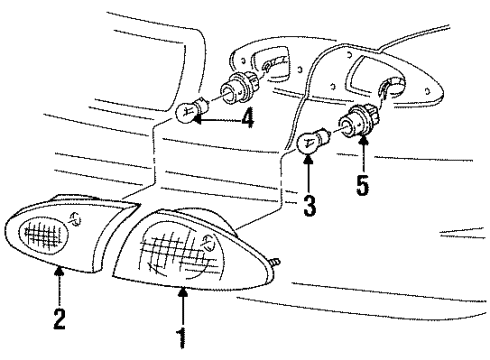 1995 Ford Contour Combination Lamps Diagram
