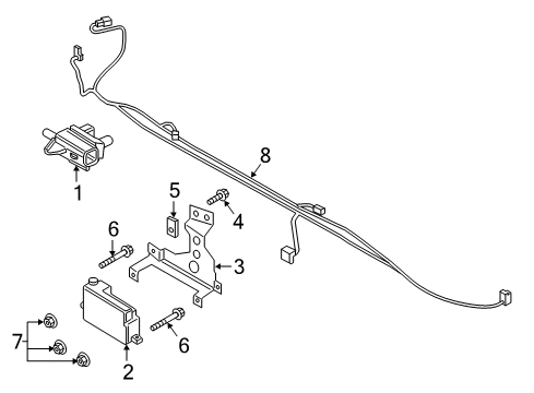 2019 Ford F-150 Electrical Components - Front Bumper Diagram
