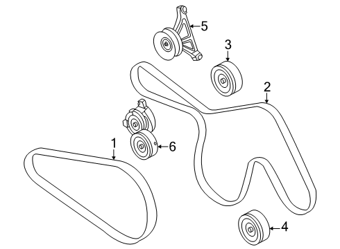 2024 Ford Ranger Belts & Pulleys Diagram