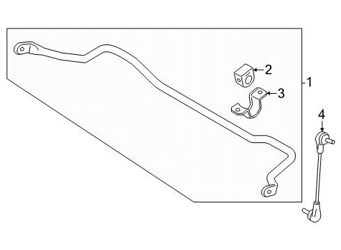 2024 Ford Ranger Stabilizer Bar & Components Diagram 2 - Thumbnail