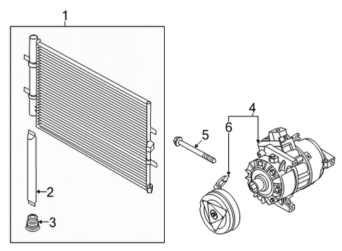 2023 Ford Transit-250 Compressor Assembly Diagram for LK4Z-19703-E