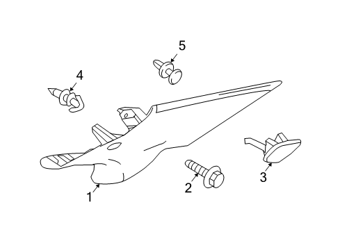 2010 Mercury Milan Interior Trim - Quarter Panels Diagram