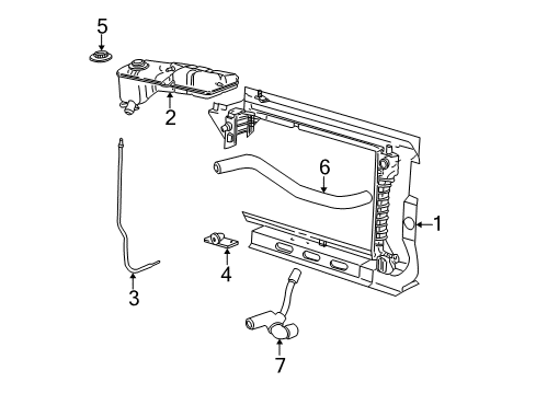 2003 Ford Mustang Radiator & Components Diagram 2 - Thumbnail