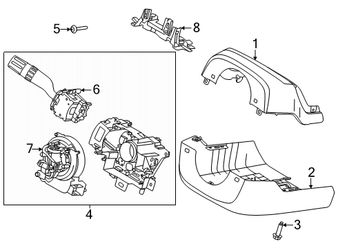 2025 Ford Expedition Cover And Contact Plate Assembly Diagram for RC5Z-14A664-A