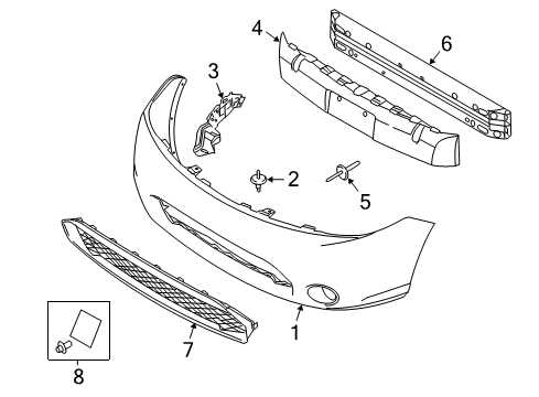 2009 Ford Focus Bumper & Components - Front Diagram