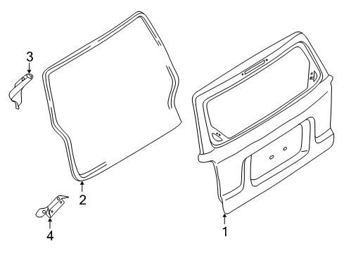 2006 Mercury Mariner Gate & Hardware Diagram 2 - Thumbnail