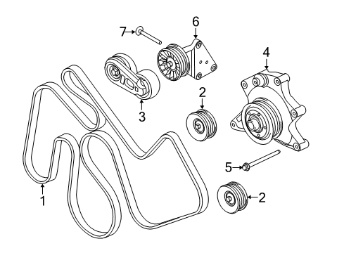 2013 Ford F-250 Super Duty Belts & Pulleys - Maintenance Diagram 2 - Thumbnail