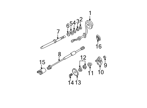 2001 Ford F-350 Super Duty Shaft & Internal Components Diagram