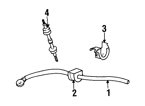 1999 Ford Crown Victoria Stabilizer Bar & Components Diagram 3 - Thumbnail
