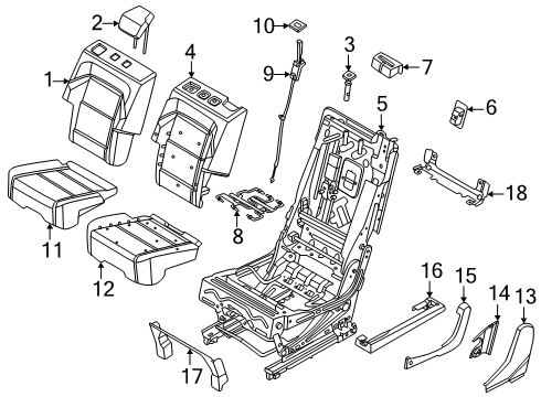 2025 Lincoln Navigator COVER ASY - REAR SEAT BACK Diagram for SL7Z-7866600-AD