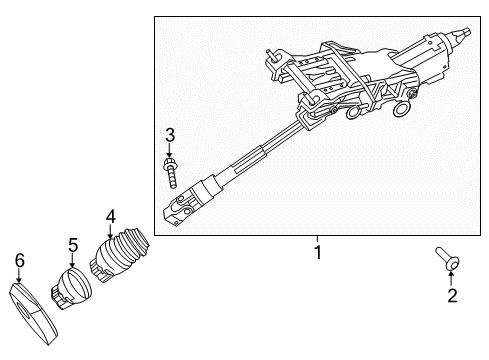 2012 Ford Focus Steering Column Assembly Diagram 2 - Thumbnail