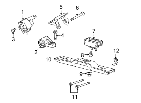 2009 Ford F-150 Transmission Mount Diagram for AL3Z-6068-C