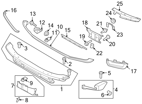 2024 Ford Bronco Bumper & Components - Front Diagram 4 - Thumbnail