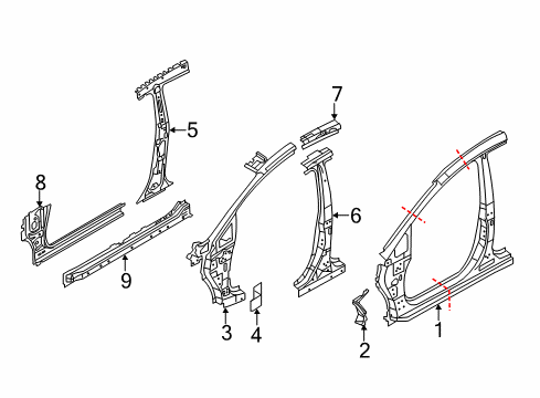 2011 Ford Fiesta Hinge Pillar Diagram