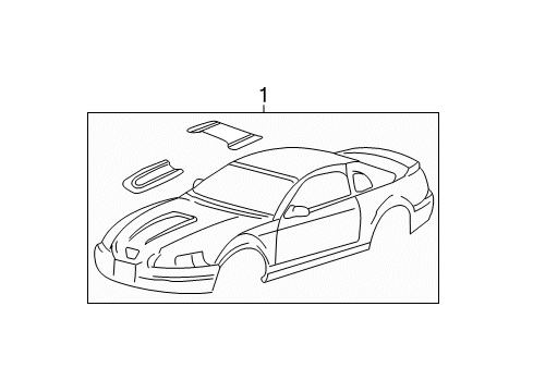 2003 Ford Mustang Stripe Tape Diagram 2 - Thumbnail