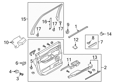 2018 Ford Expedition Window Switch, Front Diagram for GT4Z-14529-BA