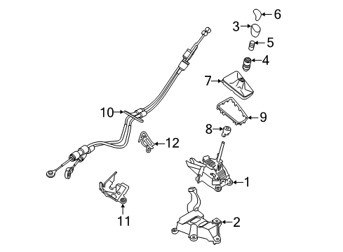 2018 Ford Focus Housing - Transmission Gear Shift Diagram for 9N5Z-7201-A