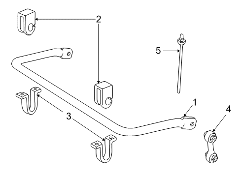 2004 Ford Ranger Stabilizer Bar & Components Diagram 5 - Thumbnail