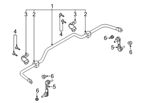 2024 Ford Bronco Sport Stabilizer Bar & Components Diagram 4 - Thumbnail