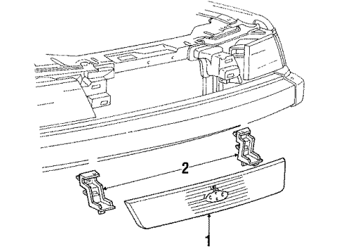 1988 Ford Escort Grille & Components Diagram 2 - Thumbnail