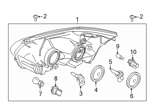 2025 Ford Transit-150 Headlamp Components Diagram